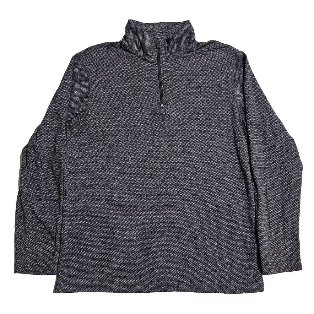Claiborne Pullover‎ Men's Medium Gray 1/4 Zip Mock Neck Sweater Shirt